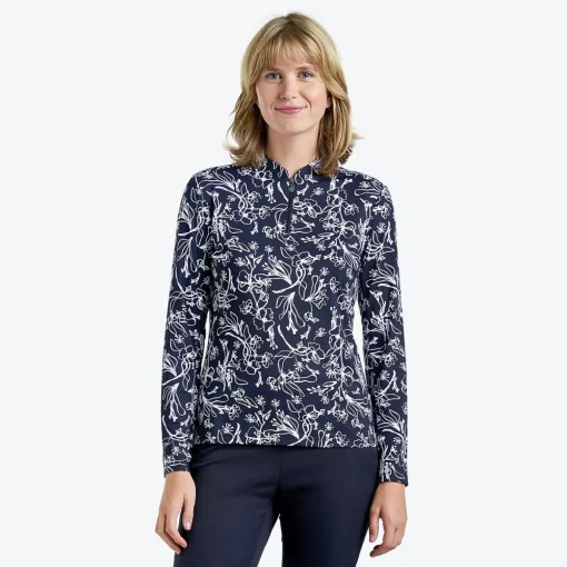 Nivo Lolita Mock Shirt Polo Long Sleeve Golf Apparel