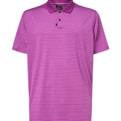 Oakley Jacquard Stripe Shirt Polo Short Sleeve Golf Apparel