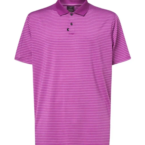 Oakley Jacquard Stripe Shirt Polo Short Sleeve Golf Apparel