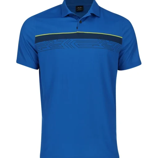 Oakley Print Layer Stripe Shirt Polo Short Sleeve Golf Apparel