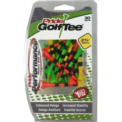 Pride Evolution Striped 2 3/4” 30 Count Golf Tees