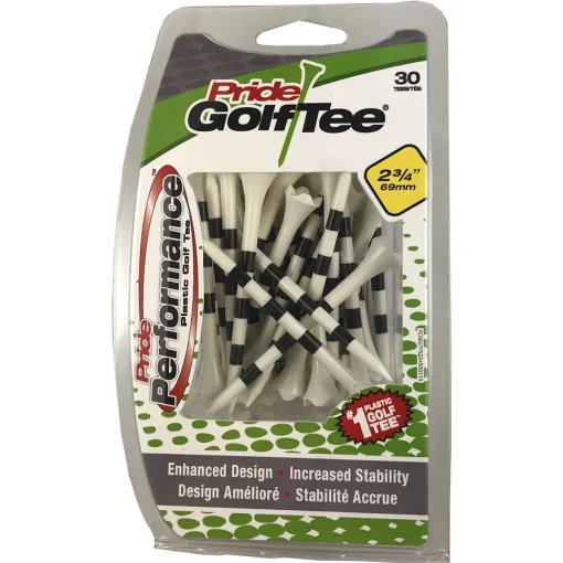 Pride Evolution Striped 2 3/4” 30 Count Golf Tees