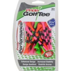 Pride Evolution Striped 3 1/4" 30 Count Golf Tees