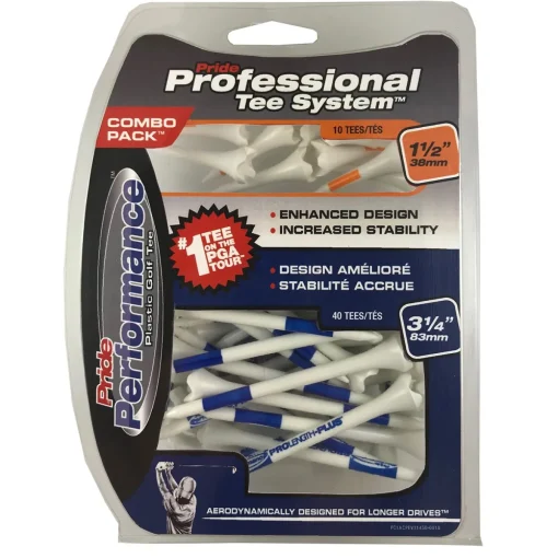Pride PTS Performance 3 1/4” Combo Pack Golf Tees