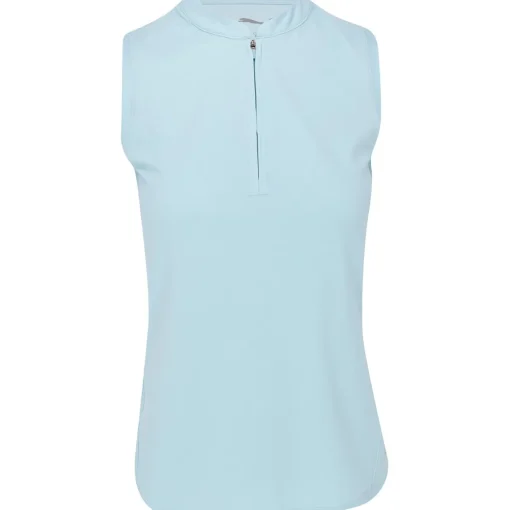 Puma Aerlon Mock Sleeveless Shirt Polo Short Sleeve Golf Apparel