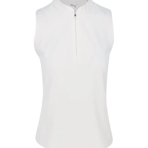 Puma Aerlon Mock Sleeveless Shirt Polo Short Sleeve Golf Apparel