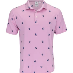 Puma AP Cloudspun Citrus Shirt Polo Short Sleeve Golf Apparel