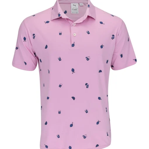 Puma AP Cloudspun Citrus Shirt Polo Short Sleeve Golf Apparel