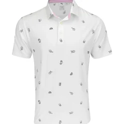 Puma AP Cloudspun Citrus Shirt Polo Short Sleeve Golf Apparel
