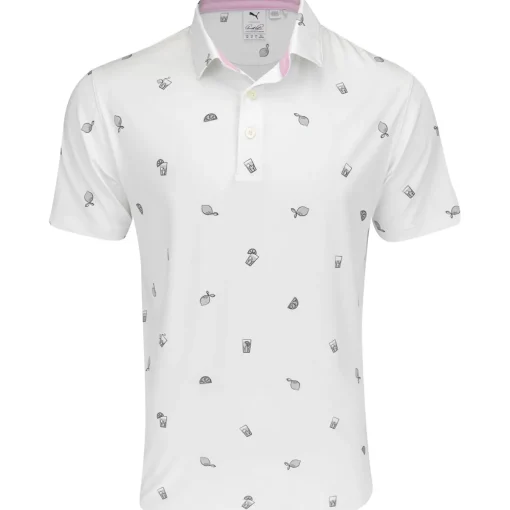 Puma AP Cloudspun Citrus Shirt Polo Short Sleeve Golf Apparel