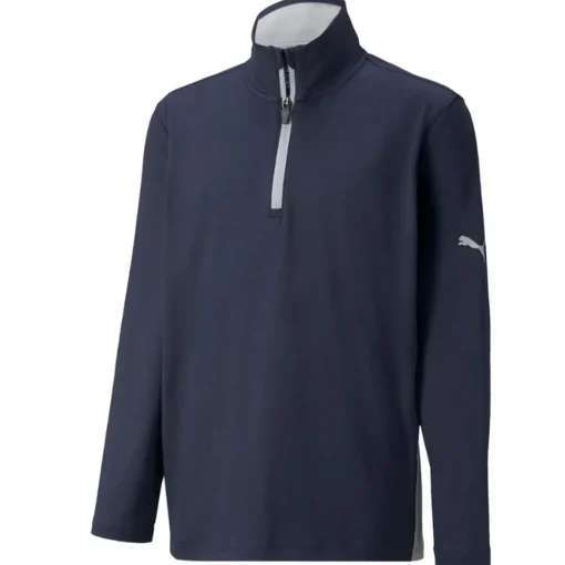 Puma Boys Gamer 1/4 Zip Outerwear Pullover Golf Apparel