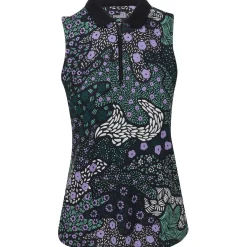 Puma Cloudspun Bloom Camo Sleeveless Shirt Polo Short Sleeve Golf Apparel
