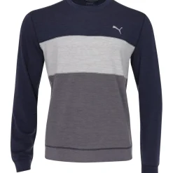 Puma Cloudspun Colorblock Crewneck Outerwear Pullover Golf Apparel