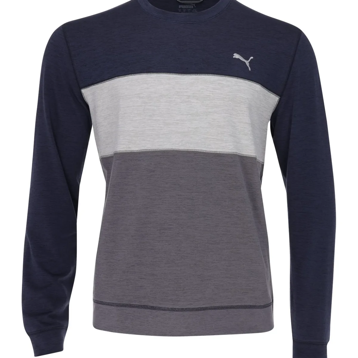 Puma Cloudspun Colorblock Crewneck Outerwear Pullover Golf Apparel