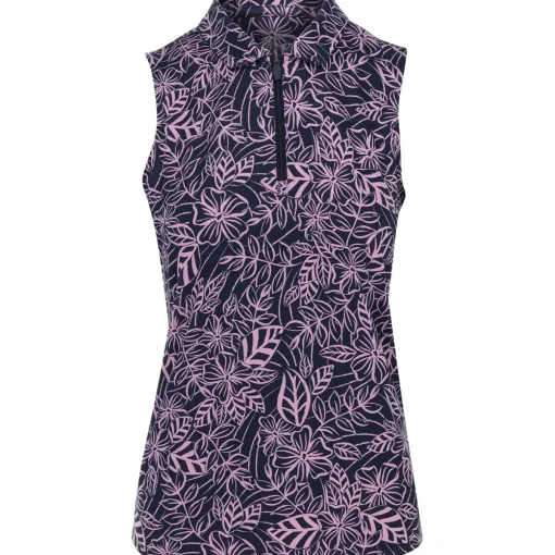 Puma CLOUDSPUN Leafy Sleeveless Shirt Polo Short Sleeve Golf Apparel