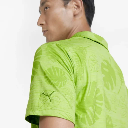 Puma Cloudspun Leaves n' Flowers Shirt Polo Short Sleeve Golf Apparel