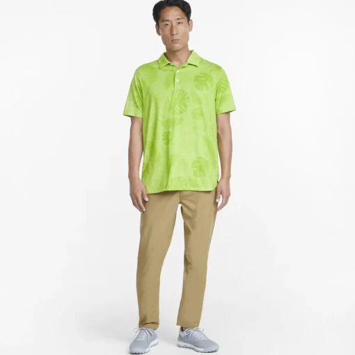 Puma Cloudspun Leaves n' Flowers Shirt Polo Short Sleeve Golf Apparel