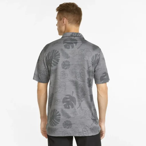 Puma Cloudspun Leaves n' Flowers Shirt Polo Short Sleeve Golf Apparel