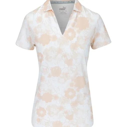Puma Cloudspun Lillypad Shirt Polo Short Sleeve Golf Apparel