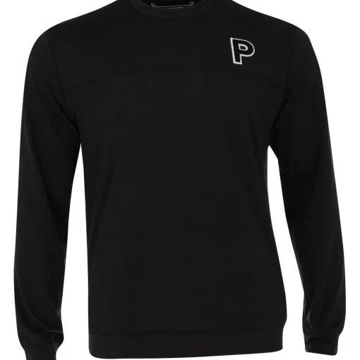 Puma Cloudspun Patch Crewneck Outerwear Pullover Golf Apparel