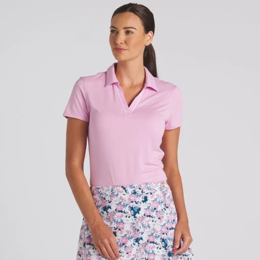 Puma Cloudspun Piped Shirt Polo Short Sleeve Golf Apparel
