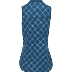 Puma Cloudspun Plaid Sleeveless Shirt Polo Short Sleeve Golf Apparel