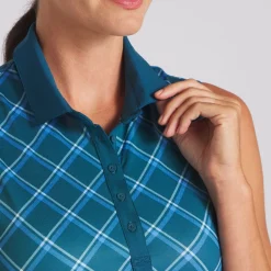 Puma Cloudspun Plaid Sleeveless Shirt Polo Short Sleeve Golf Apparel