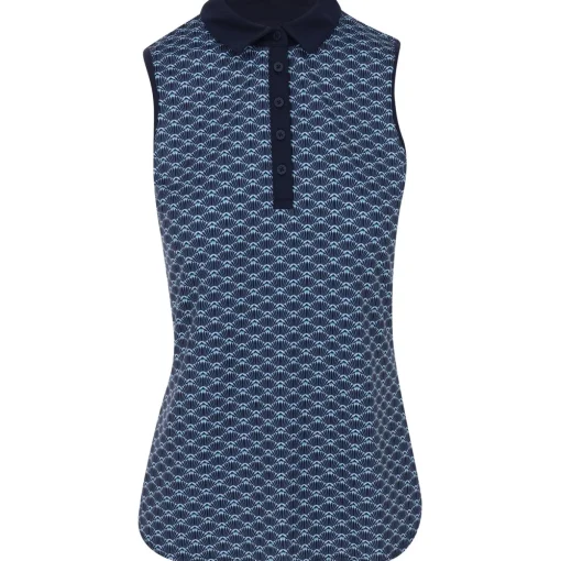 Puma CLOUDSPUN Scallop Sleeveless Shirt Polo Short Sleeve Golf Apparel