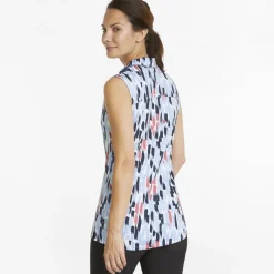 Puma Cloudspun Three Brush Sleeveless Shirt Polo Short Sleeve Golf Apparel
