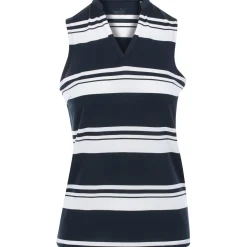 Puma Cloudspun Valley Stripe Sleeveless Shirt Polo Short Sleeve Golf Apparel