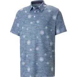 Puma CloudSpun Wheels Shirt Polo Short Sleeve Golf Apparel