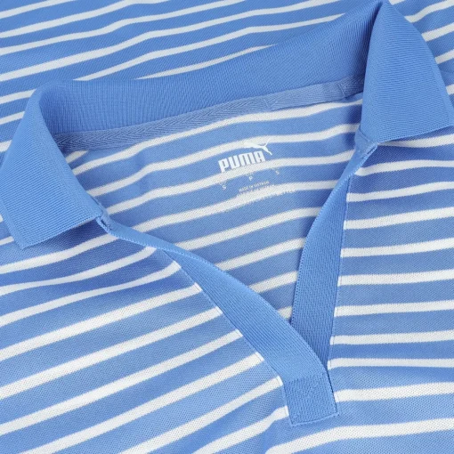 Puma EveryDay Stripe Pique Shirt Polo Short Sleeve Golf Apparel