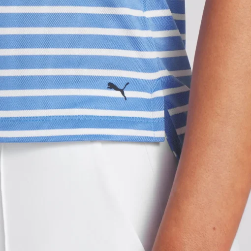 Puma EveryDay Stripe Pique Shirt Polo Short Sleeve Golf Apparel