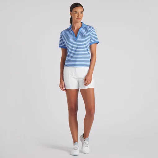 Puma EveryDay Stripe Pique Shirt Polo Short Sleeve Golf Apparel