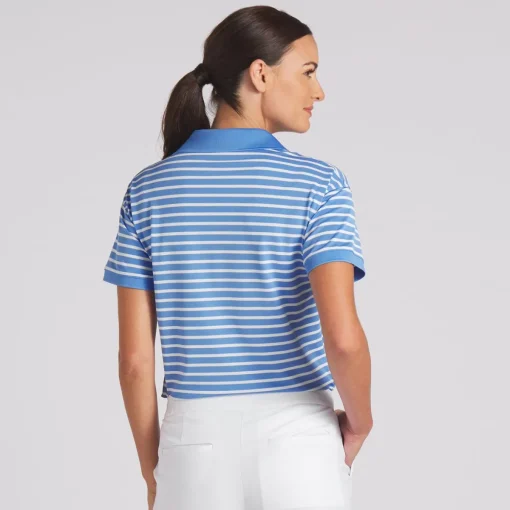 Puma EveryDay Stripe Pique Shirt Polo Short Sleeve Golf Apparel