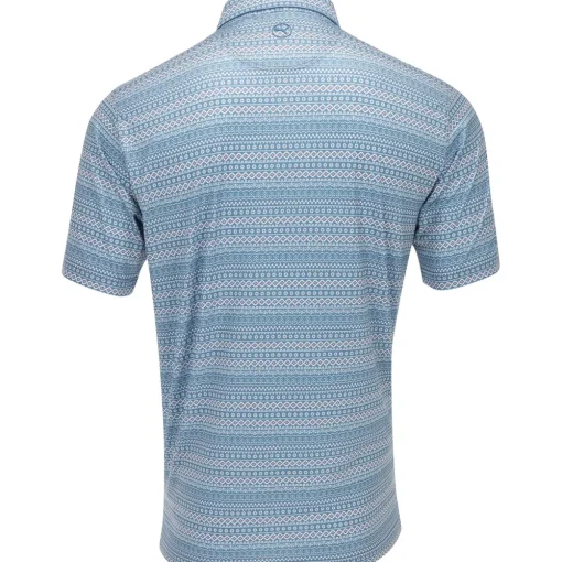 Puma Fair Isle Micro Print Shirt Polo Short Sleeve Golf Apparel
