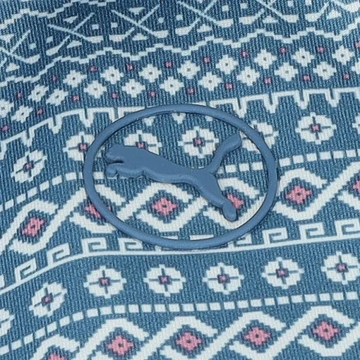 Puma Fair Isle Micro Print Shirt Polo Short Sleeve Golf Apparel