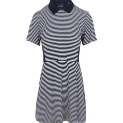 Puma Kassidy Stripe Dress Polo Short Sleeve Golf Apparel