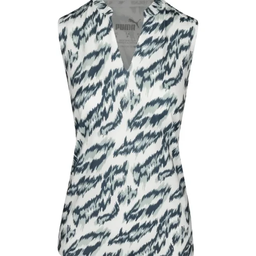 Puma Mattr Animal Sleeveless Shirt Polo Short Sleeve Golf Apparel