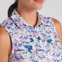 Puma MATTR Bloom Sleeveless Shirt Polo Short Sleeve Golf Apparel