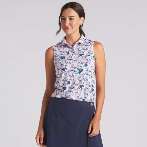 Puma MATTR Bloom Sleeveless Shirt Polo Short Sleeve Golf Apparel