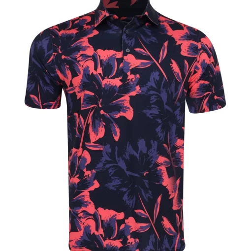 Puma MATTR Broken Flower Shirt Polo Short Sleeve Golf Apparel
