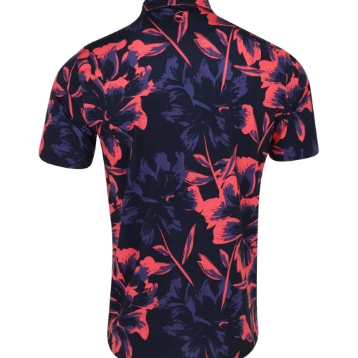 Puma MATTR Broken Flower Shirt Polo Short Sleeve Golf Apparel