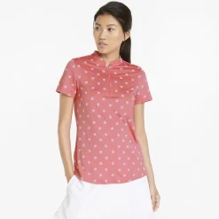 Puma Mattr Hibiscus Shirt Polo Short Sleeve Golf Apparel