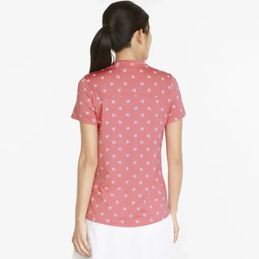 Puma Mattr Hibiscus Shirt Polo Short Sleeve Golf Apparel