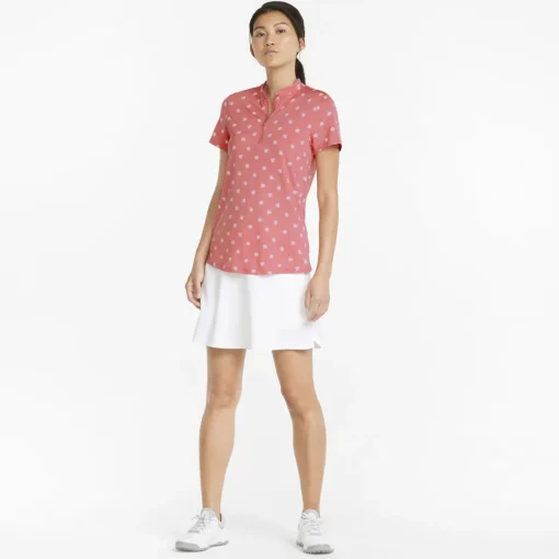 Puma Mattr Hibiscus Shirt Polo Short Sleeve Golf Apparel