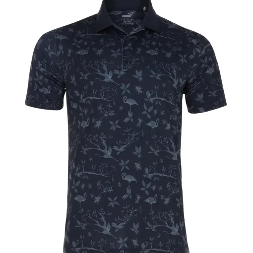 Puma Mattr Lagoon Shirt Polo Short Sleeve Golf Apparel