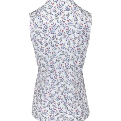 Puma Mattr Micro Floral Sleeveless Shirt Polo Short Sleeve Golf Apparel