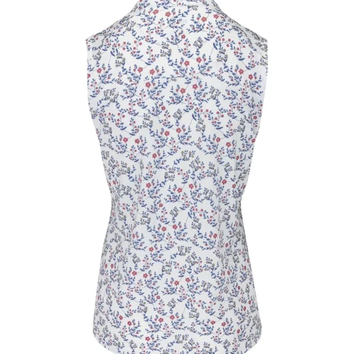 Puma Mattr Micro Floral Sleeveless Shirt Polo Short Sleeve Golf Apparel