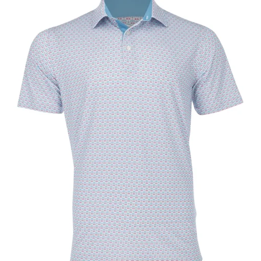 Puma Mattr Palm Deco Shirt Polo Short Sleeve Golf Apparel